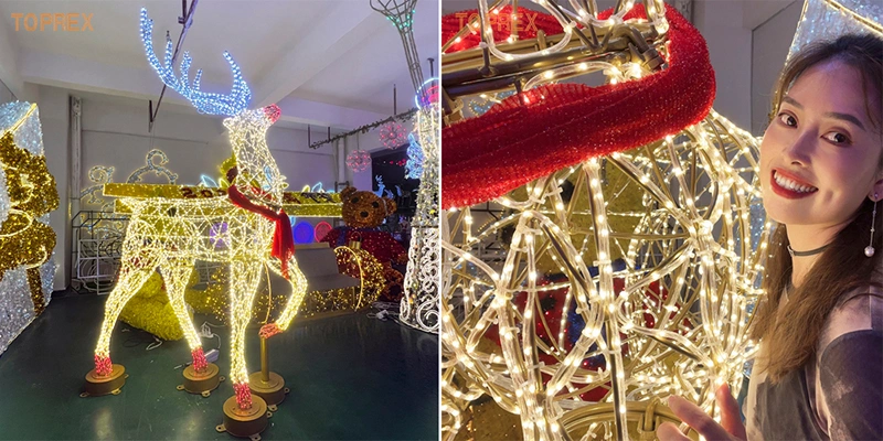 China Wholesale Outdoor Large Navidad Christmas Reindeer Lights