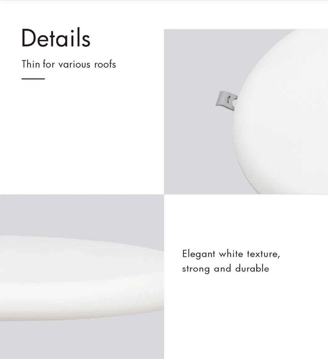 CE RoHS Round Square Ceiling Lamp Slim Frameless LED Panel Light