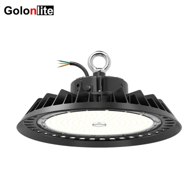 210lm/W Dim Store Ginásio Sport Court Fábrica Oficina Sensor Iluminação LED Industrial Lâmpada de Baía Baixa 300W 250W 100W 150W 200W OVNI LED Luz de Baía Alta para Armazém